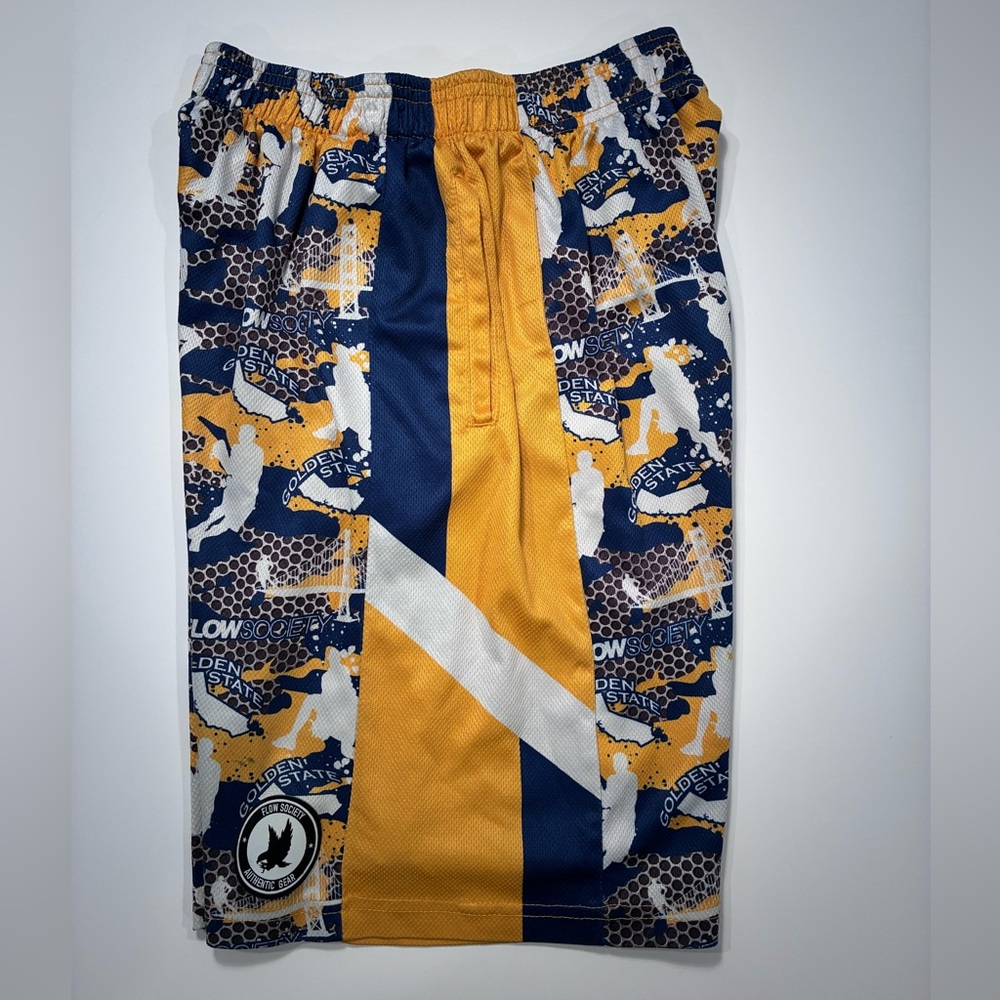 Boys-Golden State Warriors Flow Society Lacrosse shorts sz.YL